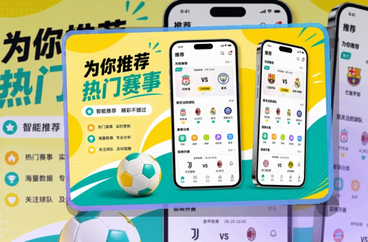 快速入口 · 直播比分App · 移动端体验更连贯界面展示